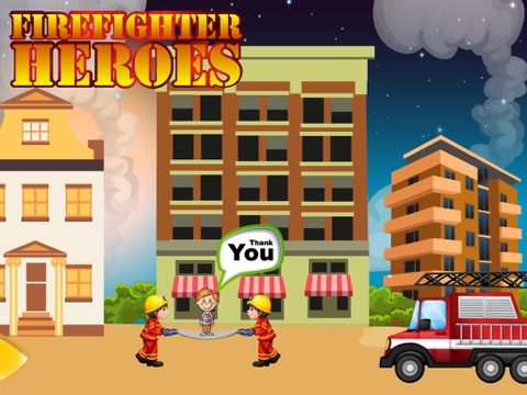 Firefighter Heroes - Action simulator game & fire rescue adventure iPad screenshot