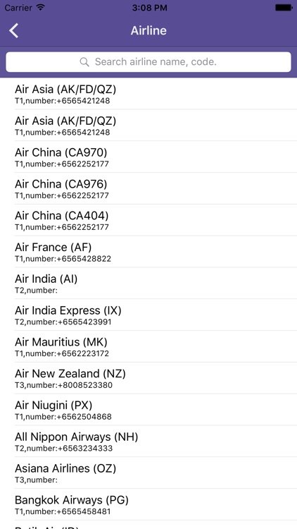 Changi Airport Flight Status screenshot-3