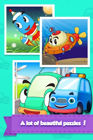 Cars Jigsaw Puzzle - Fun Kids Transportation Cartoon screenshot 3