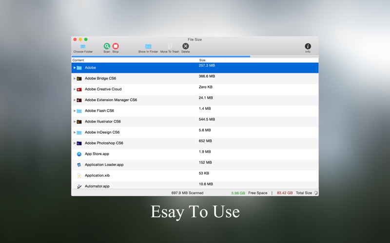 File Size app screenshot