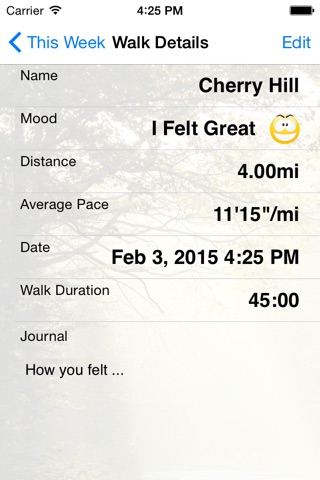 Walkers Journal screenshot 2
