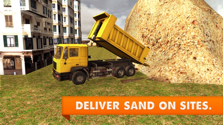 Sand Excavator Truck Simulator – real 3D construction crane game screenshot-3
