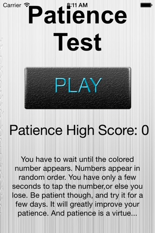 Patience Test screenshot 3