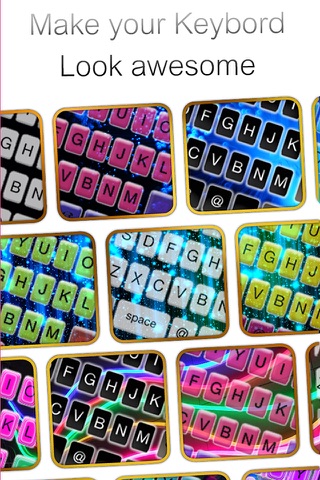 Custom Keyboard Neon : Color & Wallpaper Themes in The Night Lights Mania Style screenshot 3