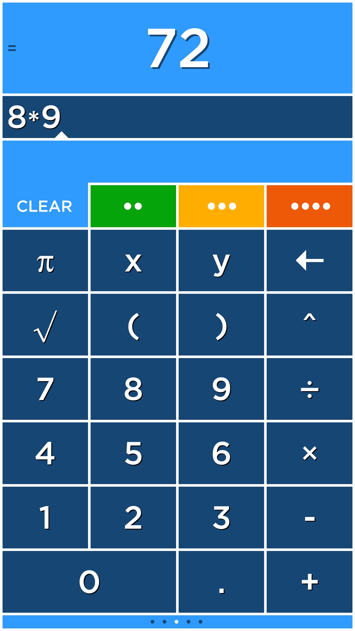 Screenshot do app Solve - A colorful graphing calculator