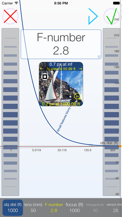 Hyperfocal - depth of field calculator with blur simulation and circle of confusion estimationのおすすめ画像1