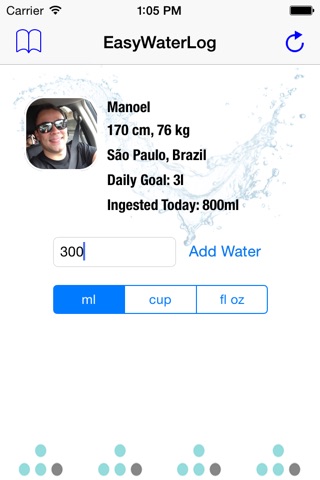 EasyWaterLog for FitBit, log your daily water intake easier screenshot 2