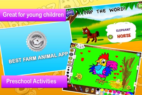 Old MacDonald Had a Farm by Bacciz, a kids and toddler app for children who love animals, music apps, and to play fun, educational games screenshot 2