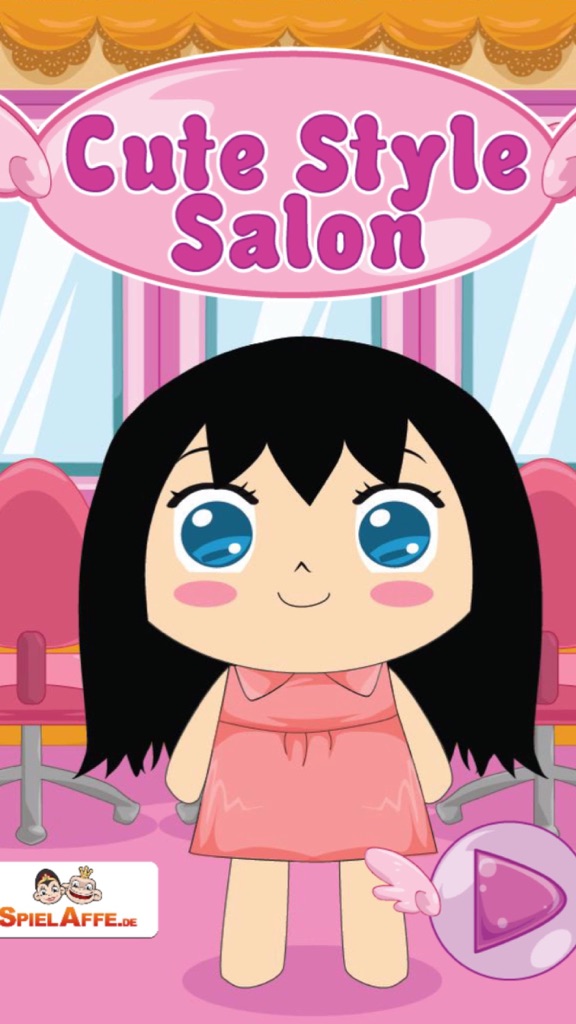 【图】Cute Styling Salon – Free girl game: Choose styling, make up, hairstyle in this fashion game for kids(截图1)