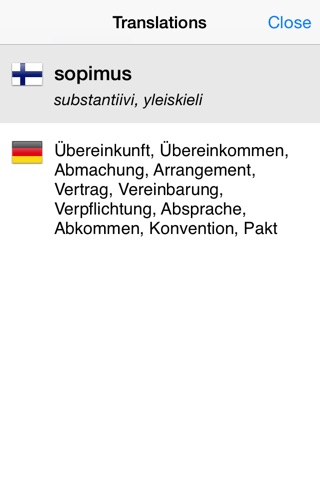 Suomi - saksa - suomi sanakirja screenshot 3