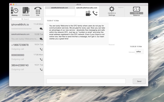 Free Phone Calls and SMS Texting with CFC.io - virtual Sim-c(圖4)-速報App