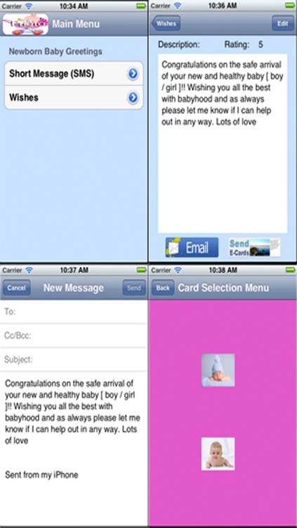 Newborn Baby Greeting Cards