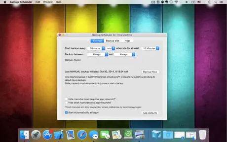Backup Scheduler: Time Editor