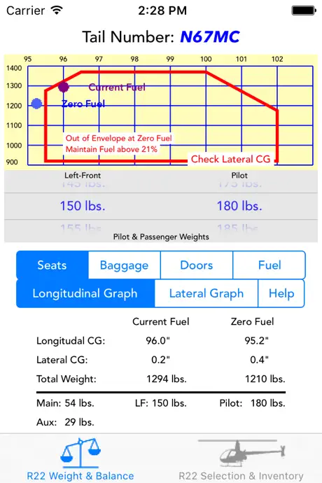 R22 Weight & Balance