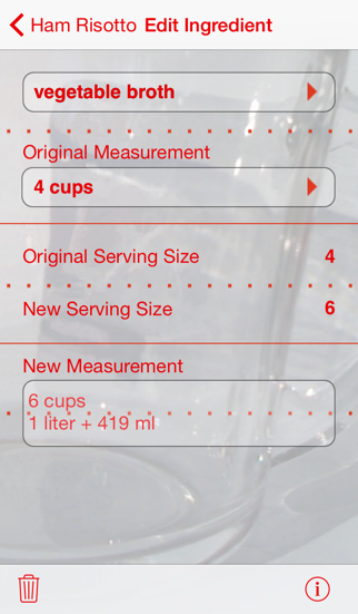 serving sizer recipe manager iphone screenshot 3