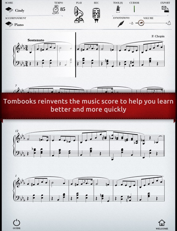 Play Chopin – Waltz No. 18 (interactive piano sheet music)