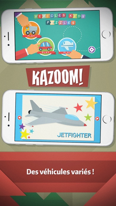 Screenshot #2 pour Voitures enfants, véhicules et camions jeu de puzzle pour les tout-petits et Bébés garçons à regarder, écouter et apprendre