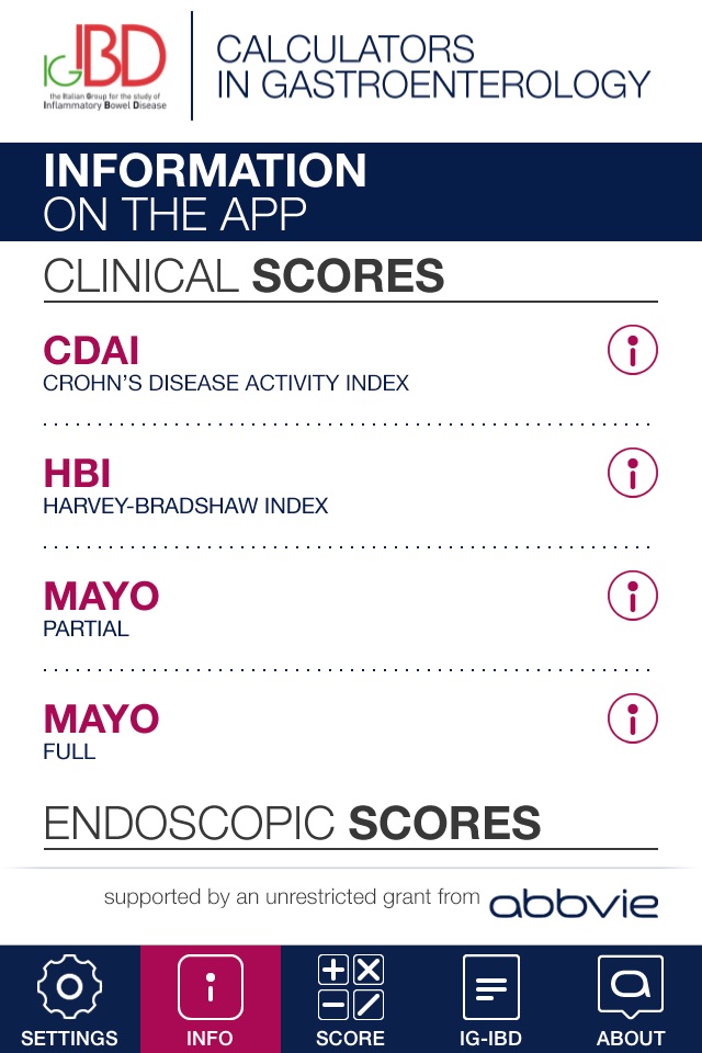 IGIBD Scores screenshot 3