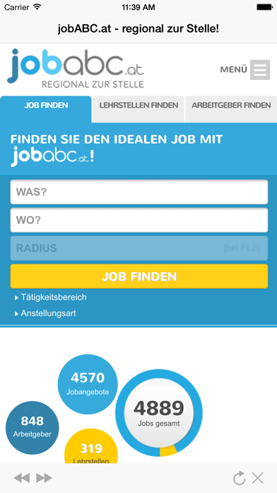 Screenshot #1 pour jobABC.at – regional zur Stelle!