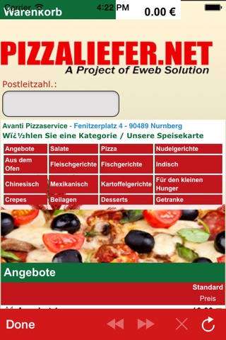 Avanti Pizza Nuremberg screenshot 2