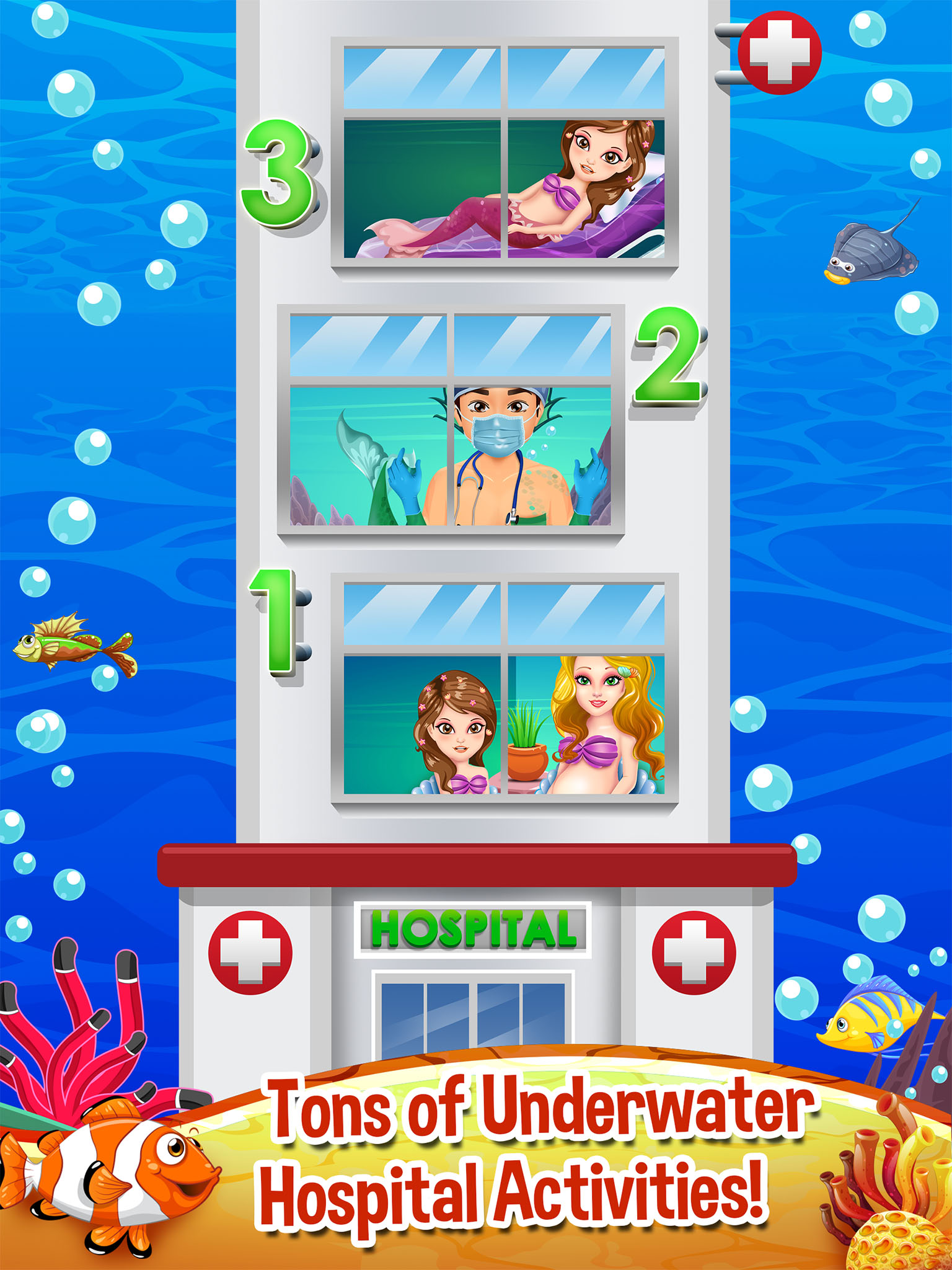 Mommy's Mermaid Newborn Baby Spa Doctor - my new salon care & make-up games!