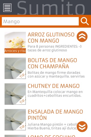 Recetas de Sumito screenshot 2