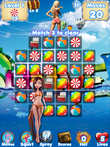 Beach Adventure Heroes - Crush gummy candy to save the Hawaiian Tropics! iPad screenshot 1 - Games app