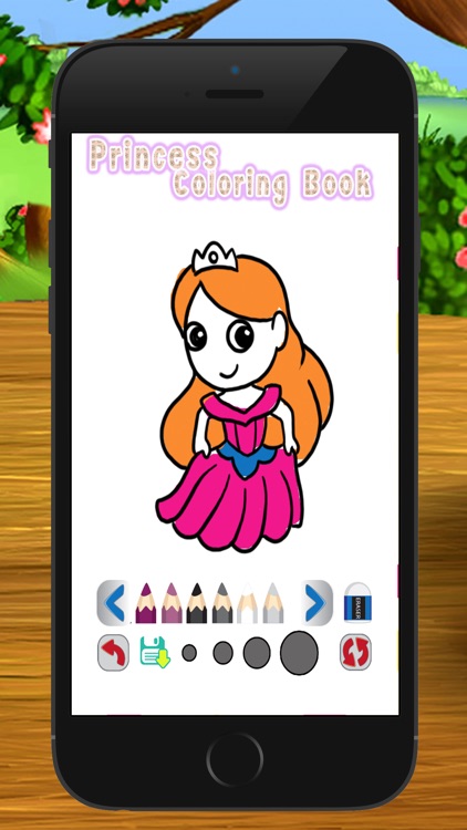 cute princess coloring book and page for kid screenshot-3
