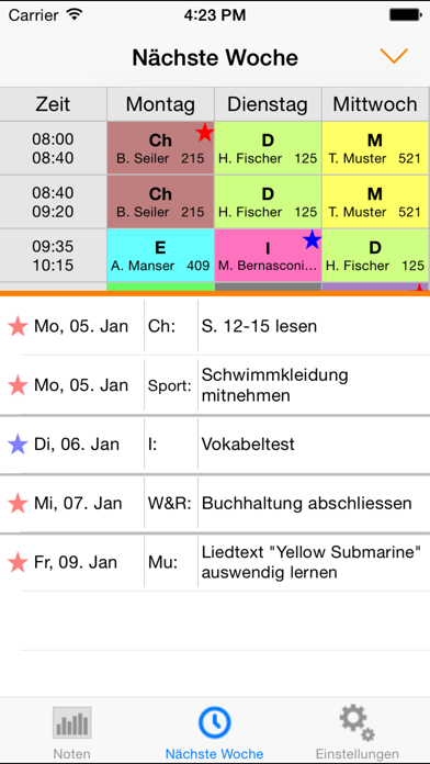 Screenshot #3 pour Notenverwaltung für Schüler