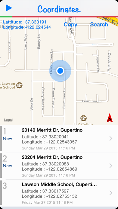Screenshot #1 pour Coordinates.
