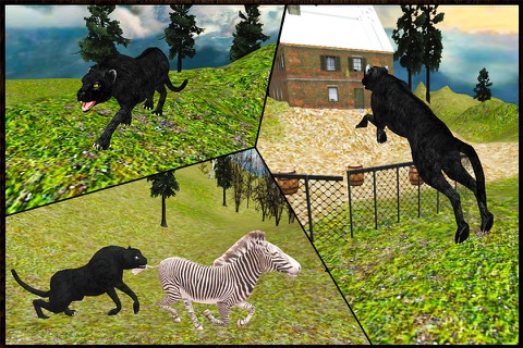 ワイルドブラックパンサー攻撃シミュレータ3D - 野生動物のサファリでシマウマ、鹿＆他の動物を狩るのおすすめ画像1