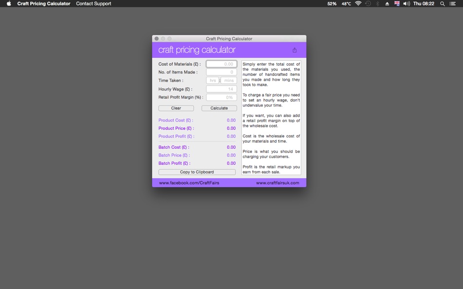 Craft Pricing Calculator - 1.0 - (macOS)