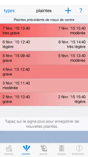 Capture d'écran de Allergie Analyseur sur iPhone 4