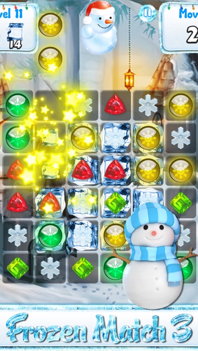 Screenshot #1 pour Snowman Games and Christmas Puzzle - Match snow and frozen jewel in this holiday countdown