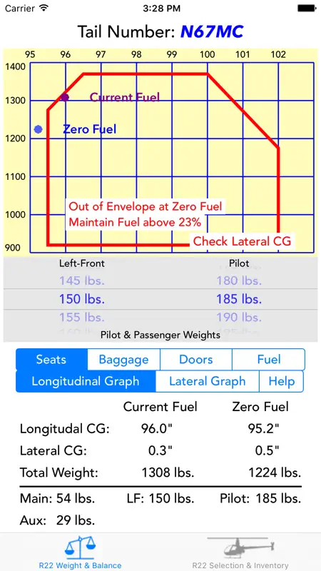R22 Weight & Balance screenshot 1 of 5