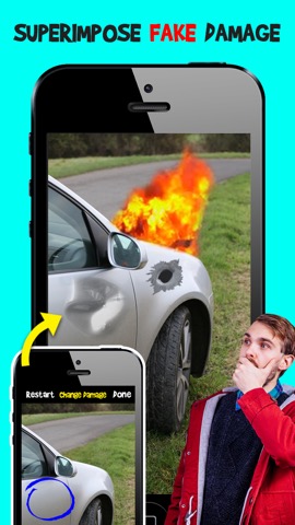 Damage Cam - Fake Prank Photo Editor Boothのおすすめ画像1