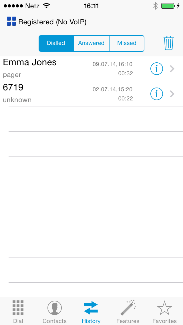 Proximus Forum 500(0) Mobile Client screenshot
