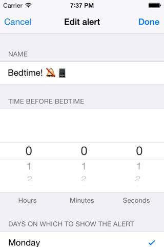 Bedtime Clock screenshot 2
