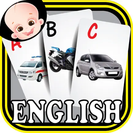 Kids Vehicles ABC Alphabets Flash Cards Cheats