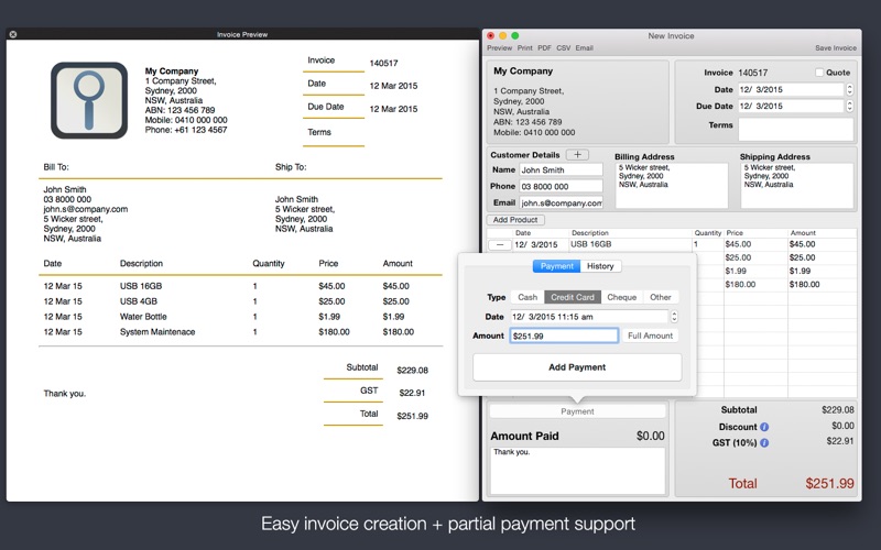 invoice professional iphone screenshot 2