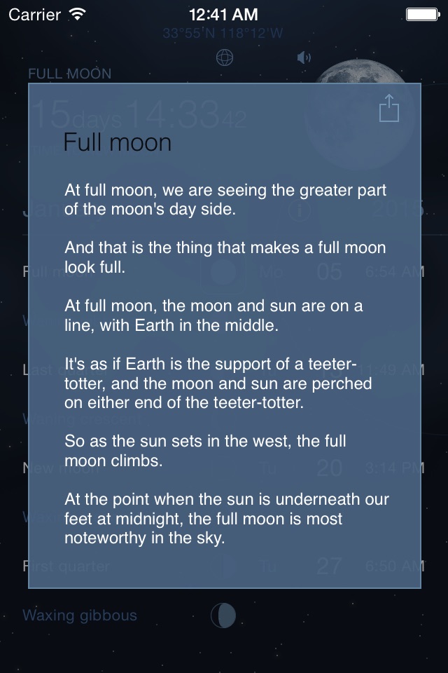 Moon Phases Deluxe - Full and New Moon Calendar screenshot 3