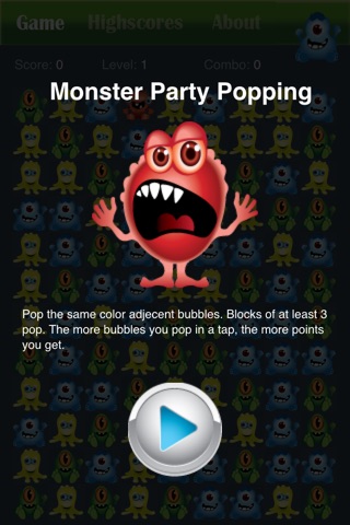 Monster Party Popping Puzzle Game - Halloween edition screenshot 4
