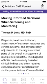 Multiple Sclerosis Virtual Education Academy screenshot