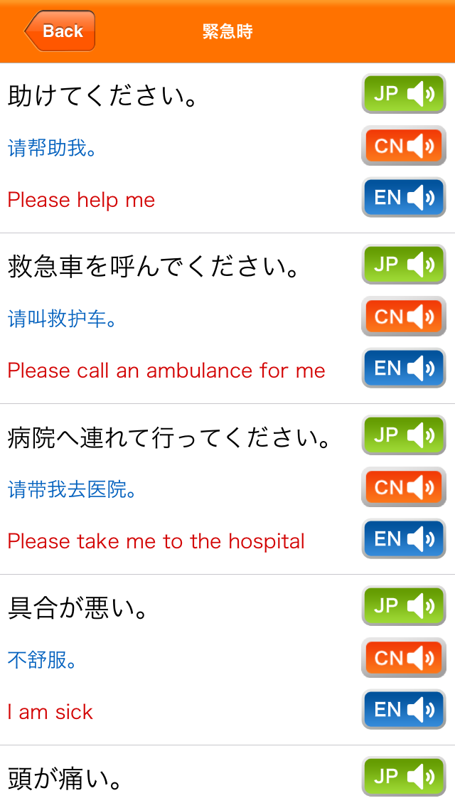 Medi Pass Chinese・English・Japanese medical dictionary for iPhone