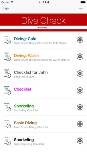 Скриншот Dive Check на iPhone 1