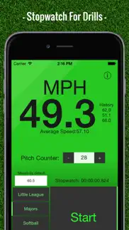 baseball pitch speed - radar gun iphone screenshot 3