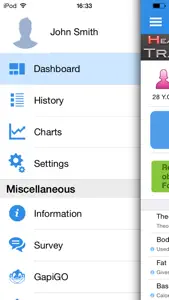 Physio Tracker, calculate and monitoring BMI, BFM, ideal weight and basal metabolism. screenshot #2 for iPhone