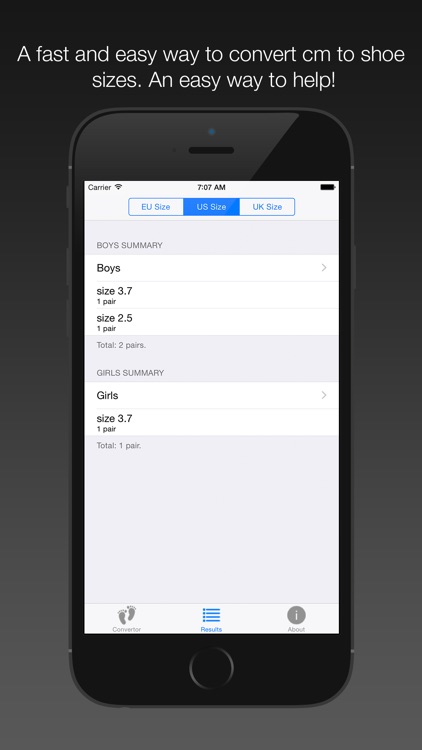 Foot to Shoe Size Converter screenshot-3