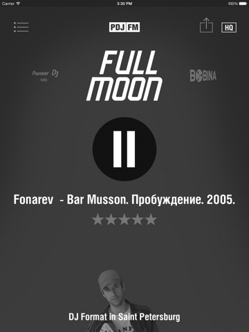 Radio broadcasts the best of electronic music - PROMODJ FM iPad screenshot 2 - Music app