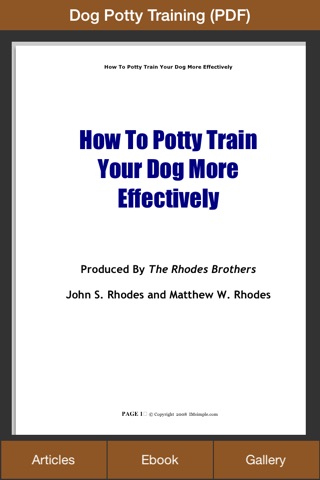 Dog Potty Training Guide - How To Potty Train Your Dog More Effectively screenshot 3